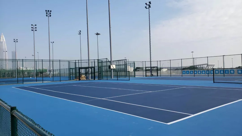 Basketball Court Fence at Shenzhen Houhai Sports and Leisure Fitness Plaza