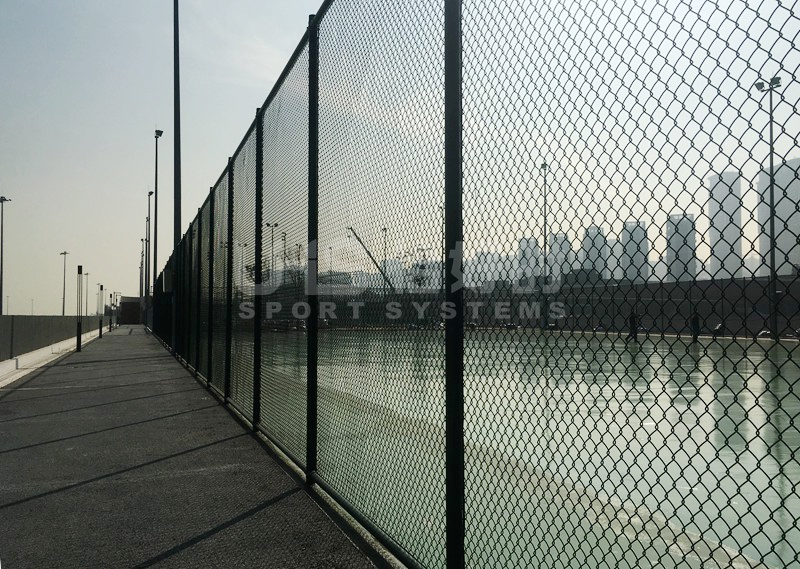 Basketball Court Fence at Shenzhen Houhai Sports and Leisure Fitness Plaza