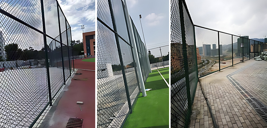 Basketball Court Fence Installation at Dongguan Nancheng Cultural Plaza
